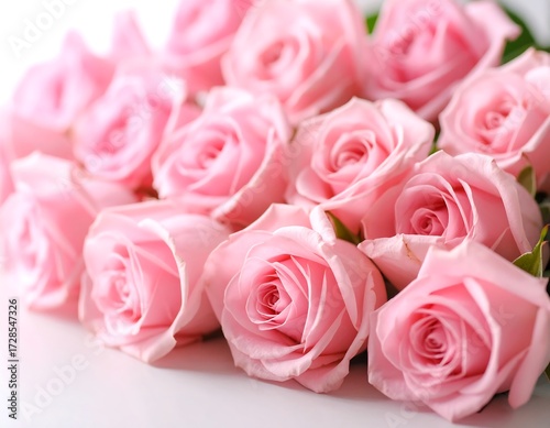 Close-up of many delicate pink roses