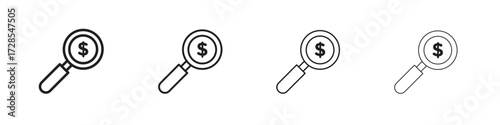 Money finder icon outline trend modern simple versions