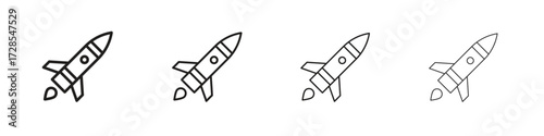 Missile icon outline trend modern simple versions