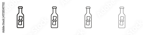 Message In a Bottle icon outline trend modern simple versions