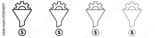 Lead generation icon outline trend modern simple versions