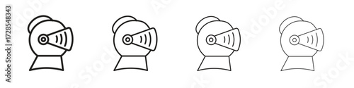 Knight helmet icon outline trend modern simple versions