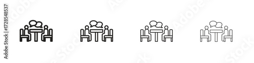 Interview icon outline trend modern simple versions