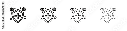 Immune system icon outline trend modern simple versions