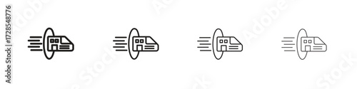 Hyperloop icon outline trend modern simple versions