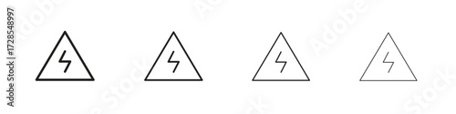 High voltage icon outline trend modern simple versions