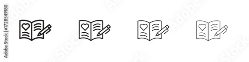 Guests book icon outline trend modern simple versions
