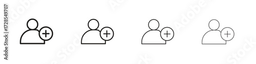 Follow icon outline trend modern simple versions