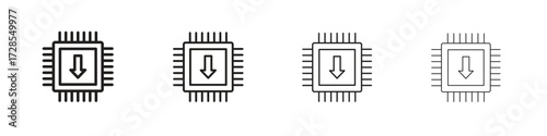 Firmware icon outline trend modern simple versions