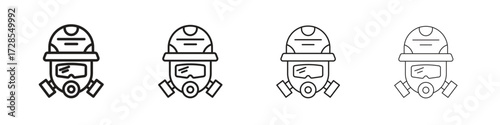 Fireman Mask icon outline trend modern simple versions