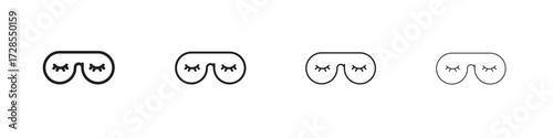 Eye mask icon outline trend modern simple versions