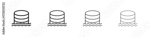 Data lake icon outline trend modern simple versions