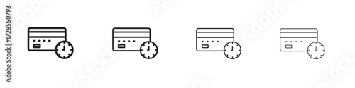 Credit history icon outline trend modern simple versions