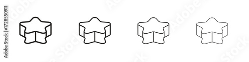 Cookie cutter icon outline trend modern simple versions