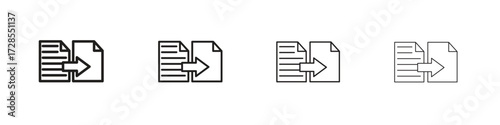 Compare icon outline trend modern simple versions