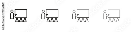 Classroom icon outline trend modern simple versions