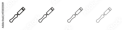 Chisel icon outline trend modern simple versions