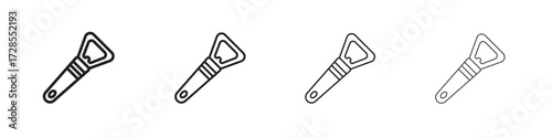 Bottle opener icon outline trend modern simple versions