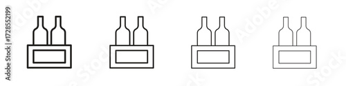 Box of wine icon outline trend modern simple versions