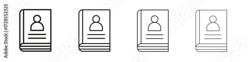 Biography icon outline trend modern simple versions