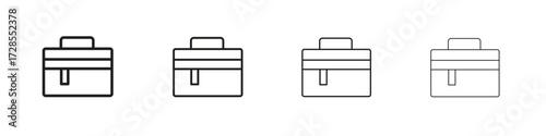 Big makeup box icon outline trend modern simple versions