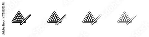 billiards icon outline trend modern simple versions