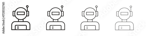 Astronaut user icon outline trend modern simple versions