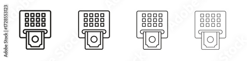 atm cash icon outline trend modern simple versions