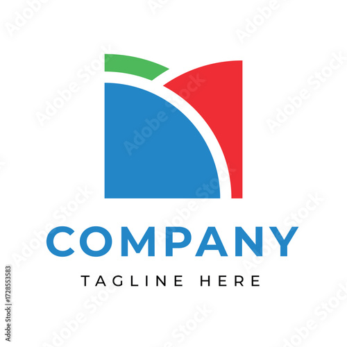 Dynamic and colorful abstract geometric logo design perfect for modern companies seeking a distinctive and versatile brand identity with a professional visual concept