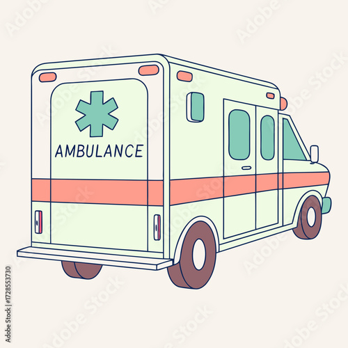 Ambulance with emergency vehicle