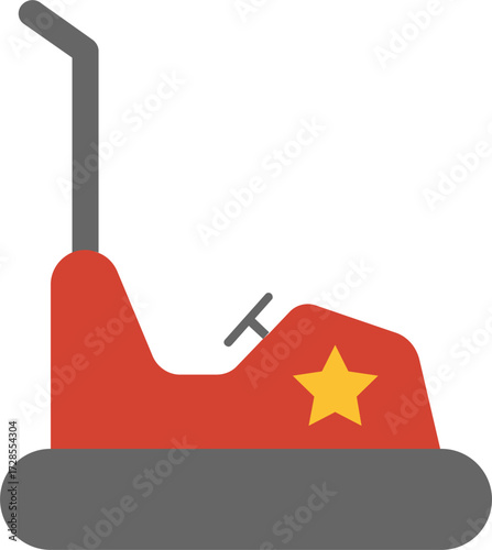 Bumper Car Ride Icon Vector