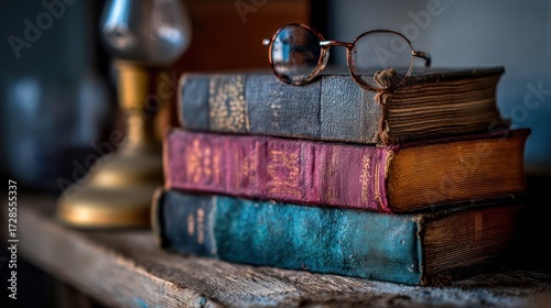Stack of old books
