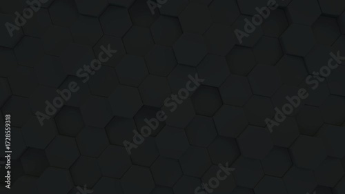Wallpaper Mural Video Footage of an Abstract Hexagon Pattern with a Black Background Torontodigital.ca