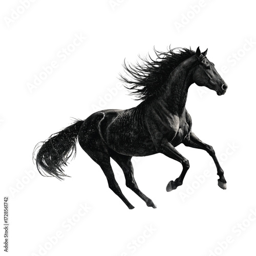 black horse vector illustration