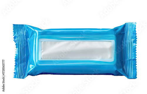 Naklejka Blue plastic packaged wipes