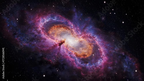 Stunning Cosmic Nebula in Deep Space with Stars.