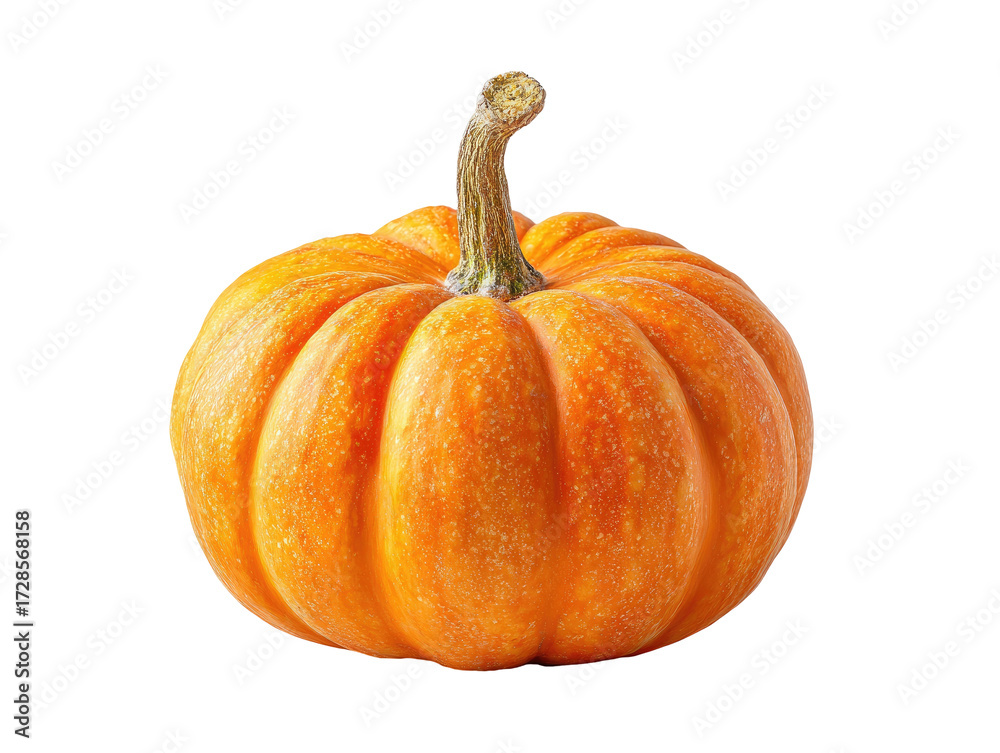 Obraz premium Close-up of a small, vibrant orange pumpkin