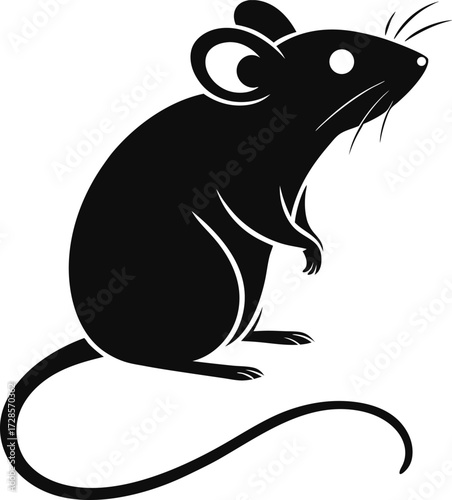 Mouse Rodent Vector Silhouette Illustration