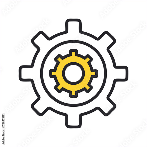 Intricate steampunk gear assembly with inner cogwheel mechanism representing industrial innovation and mechanical precision