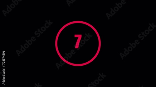 10 second countdown neon reed 4k video