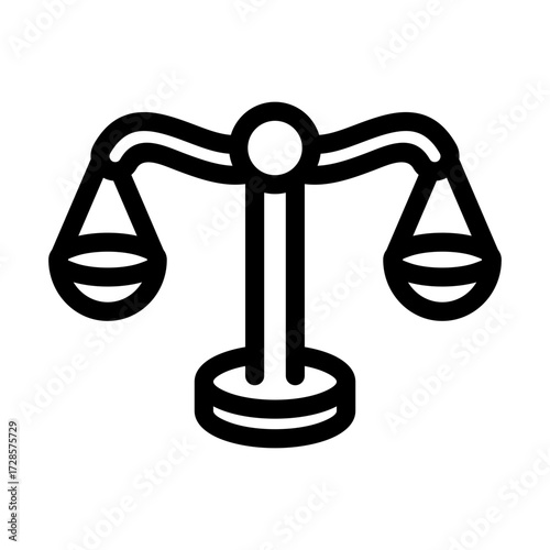 Symbol Of Justice Law icon, vector, illustration