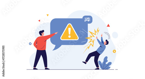 Communication failure causing conflict between two people.