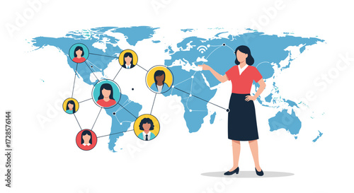 Global business network connecting people across the world.