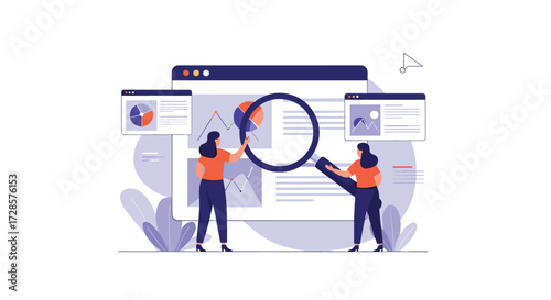 Analyzing data and business growth with digital marketing strategies.