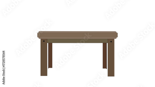 Front view of detailed dining table