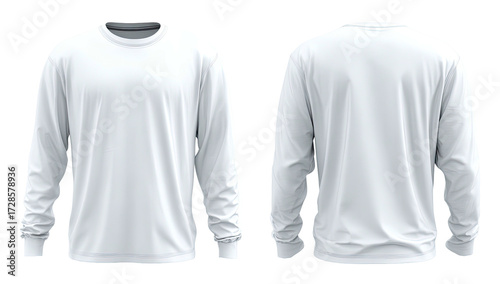 Blank white long-sleeve shirt mockup