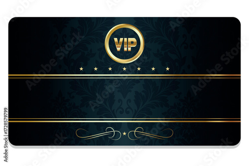 VIP Invitation. Premium VIP card. Luxury template design. Vector illustration.

