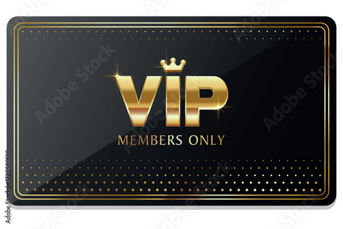 VIP Invitation. Premium VIP card. Luxury template design. Vector illustration.
