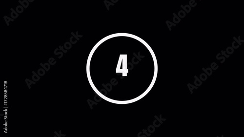 10 second countdown neon color white
