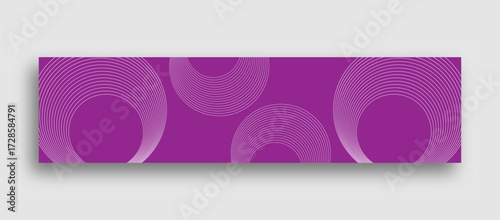 Geometric circular outline linkedin banner background